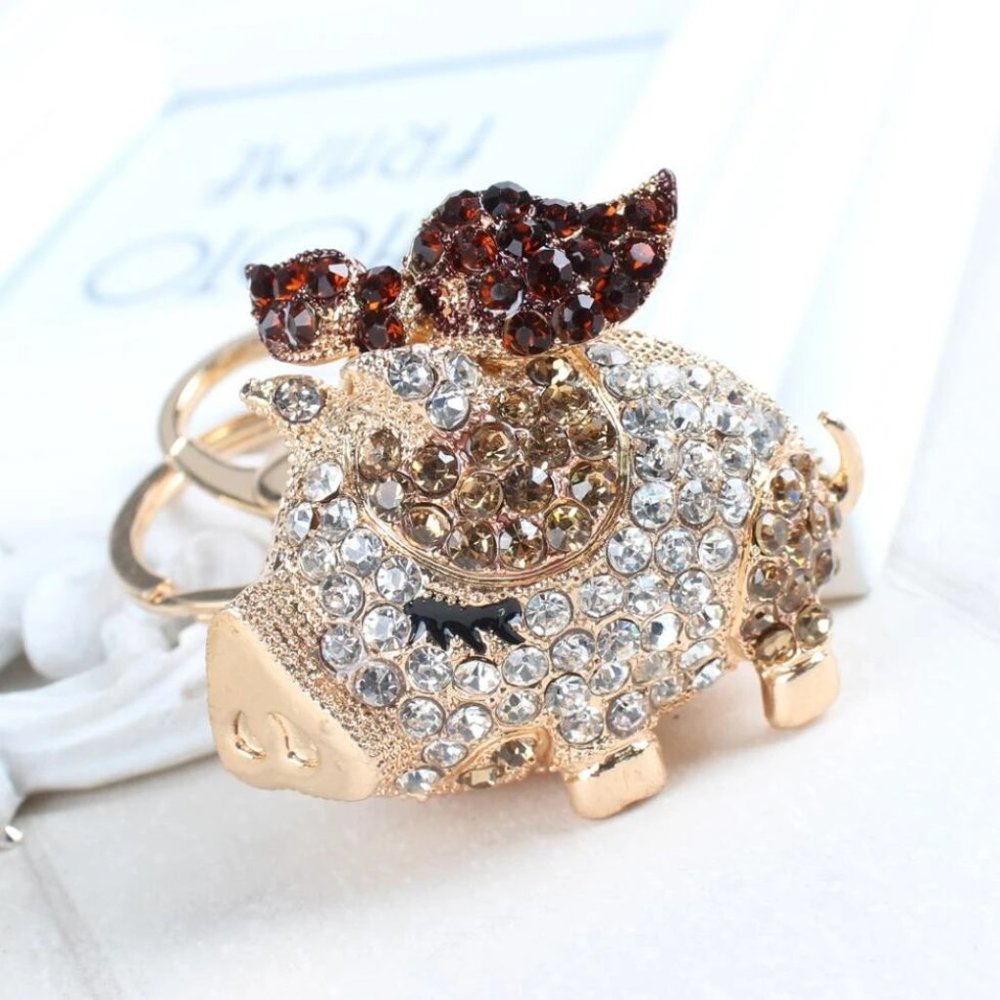 Bling pig with Bow